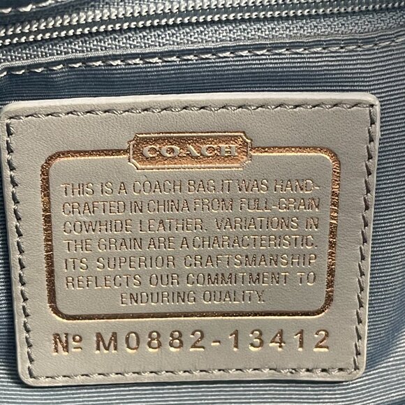 Coach Parker Soft Leather Hobo Bag in HTF Light Blue - Preowned - Picture 14 of 14